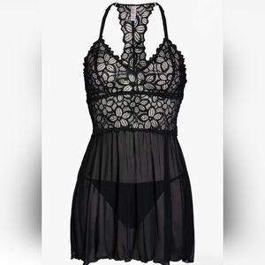 🖤NWT! Black Chemise w/Panty